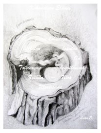 puun kohdussa original drawing - with a poem